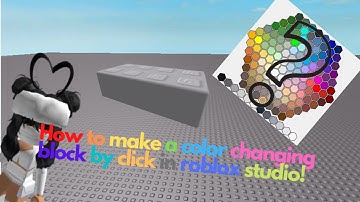 How to script a color changing block by click I CozyFlower