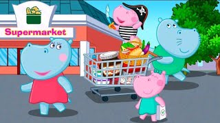 supermarket shopping for kids games video || #CARTOON #cartoon #hippo screenshot 4