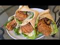 "Sweet &amp; Savory" honey mustard fried chicken wraps | Crispy well-seasoned and delicious
