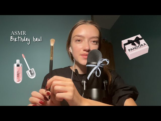 ASMR Birthday Haul | Soft Whispers + Tapping