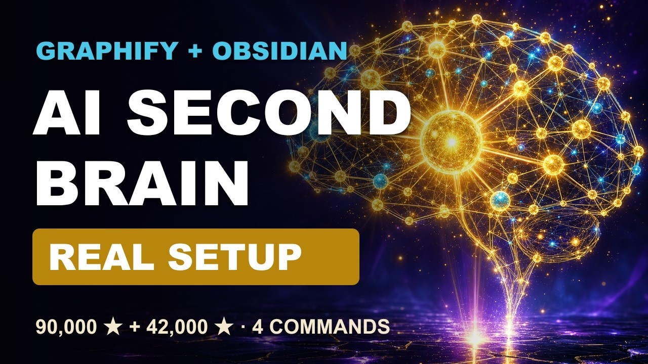Graphify + Obsidian: Build an AI Second Brain That Never Forgets (Real Setup): video thumbnail