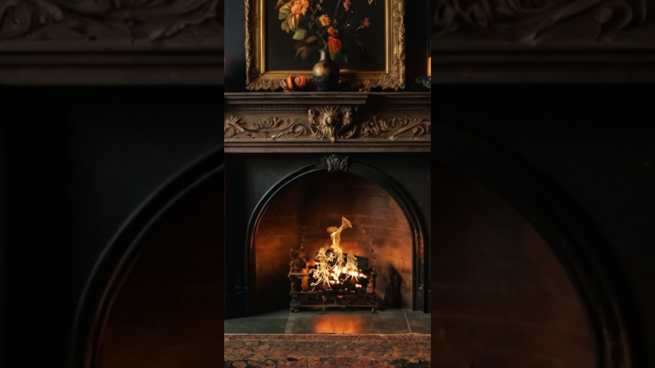 Victorian Fireplace Ambience | Cozy Crackling Fire & Candlelight for Relaxation 