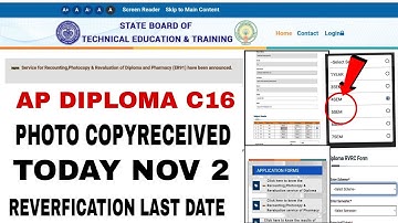 AP DIPLOMA PHOTO COPY RECIVED TODAY | REVERIFICATION LAST DATE UPDATE