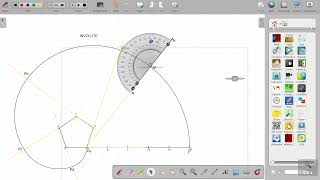 Engineering Curves - Involute - Pentagon - With Normal and Tangent - Problem 1