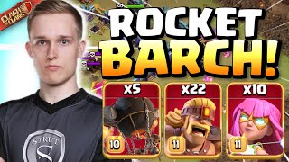 Do we call STRUT’s new attack ROCKET BARCH?!! Clash of Clans