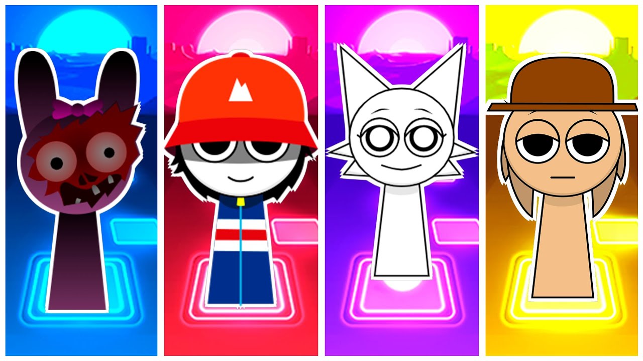 INCREDIBOX SPRUNKI NORMAL vs HORROR vs FAT vs FUNN - TILES HOP EDM RUSH 