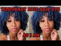 NEW AS I AM TEMPORARY “COOL BLUE” HAIR DYE REVIEW | GOING FROM DEEP SIDE PART TO HAIR DYE