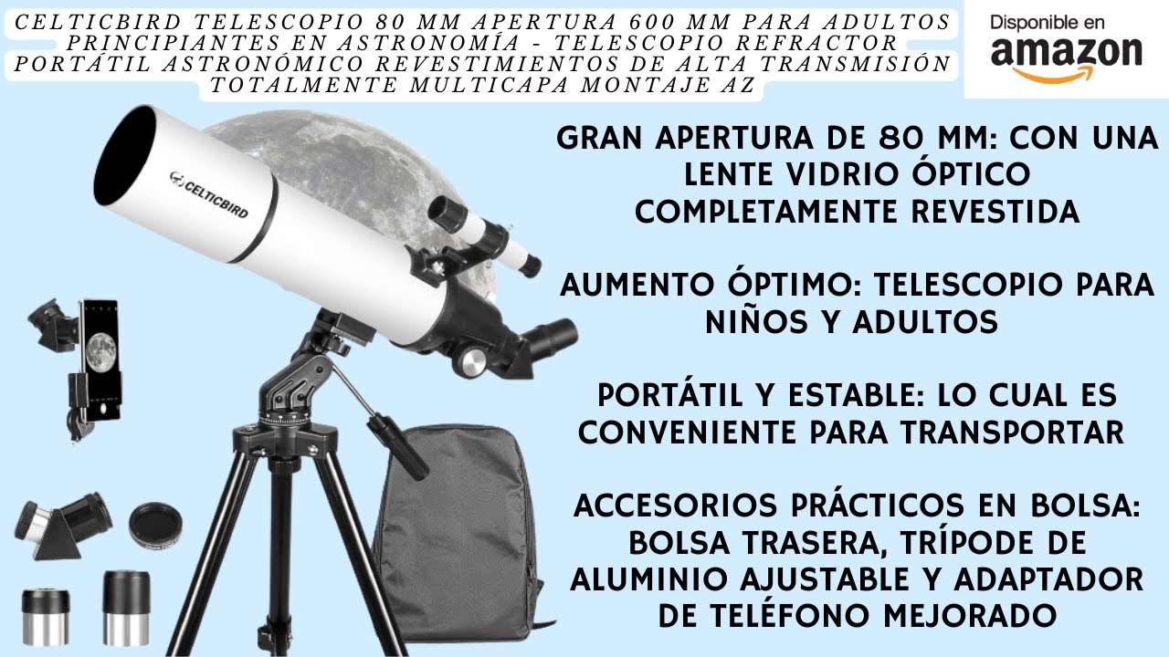 Telescopio Meezaa 80ed F7.5 Ota 80 Mm De Apertura 600 Mm Foc | Cuotas Sin Inter&eacute;s