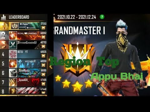 Region TOP Rank Push || Appu Bhai#freefire#freefirelive#rigiontop#gyangaming