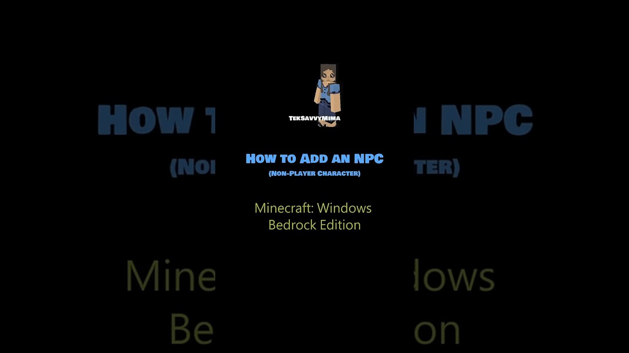 How to make an NPC in Minecraft: Windows Bedrock Edition