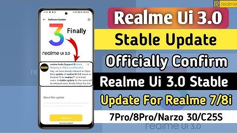 Realme Ui 3.0 Android 12 Stable Update Officially Confirm 🤩 | Realme Ui 3.0 Stable Update For All