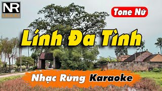 Video thumbnail of "Lính Đa Tình Karaoke Tone Nữ - Beat Cha Cha Cha | Karaoke Nhạc Sống Trữ Tình Cha Cha Cha Dễ Hát"