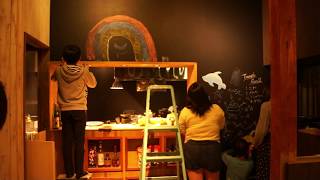 茨城・大子町　カフェ＆ゲストハウス 「咲くカフェ」のDIYブラックボード。