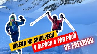 Pády a sjezdy ve freeridu na víkendovém výletu v Alpách část 2