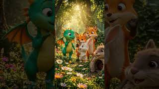 🐰 The Lost Bunny 🐉🦊 | Heartwarming Cartoon Adventure | #Shorts