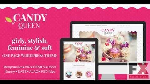 Preview Candy Queen - Responsive One Page Theme TForest