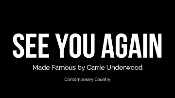 KARAOKE with On-screen LYRICS - See You Again by Carrie Underwood - alto key