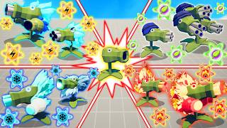 EVERY STRONGEST EVOLUTION OF PEA SHOOTER (PVZ) | TABS - Totally Accurate Battle Simulator