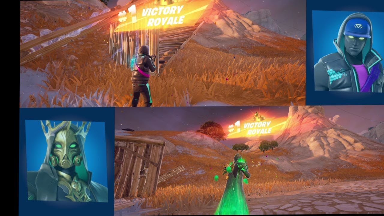 Fortnite Chapter 5-season 2- Split screen -Duos Battle Royale win - YouTube