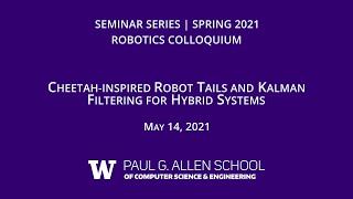 Cheetah-inspired Robot Tails and Kalman Filtering for Hybrid Systems (Aaron Johnson, CMU)