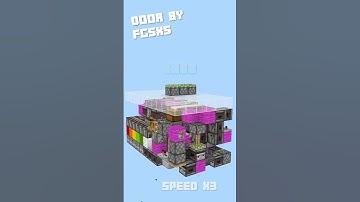 Small 3x3 Glass Hipster Door #minecraft #redstone
