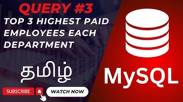 Top 3 Highest Paid Employees Department Wise | Advanced SQL Query Tutorial