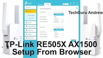 TP-Link RE505X AX1500 Wi-Fi Range Extender Setup From Browser