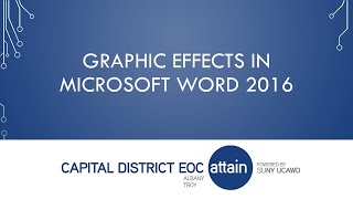 Graphic Effects in Word 2016