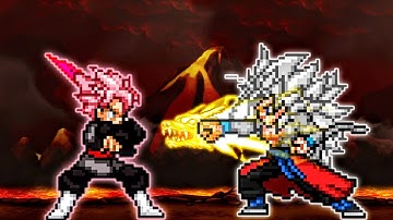 Goku Black Purgation OP (all form) VS Xeno Goku V2 OP (all form) in Jump Force Mugen