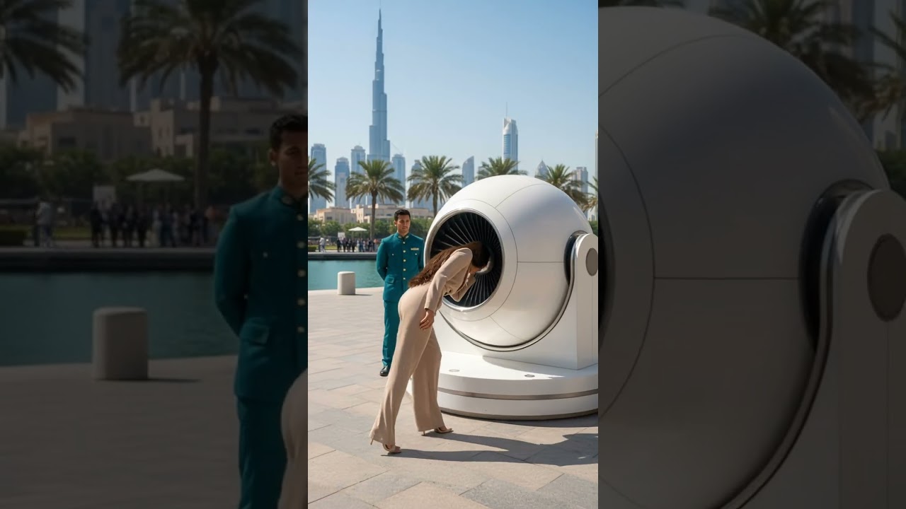 Futuristic Air-Pressure Haircut Machine in Dubai: Long Hair to Buzz Cut! ✂️🤖