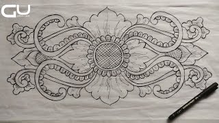 how to draw wood carvings quickly