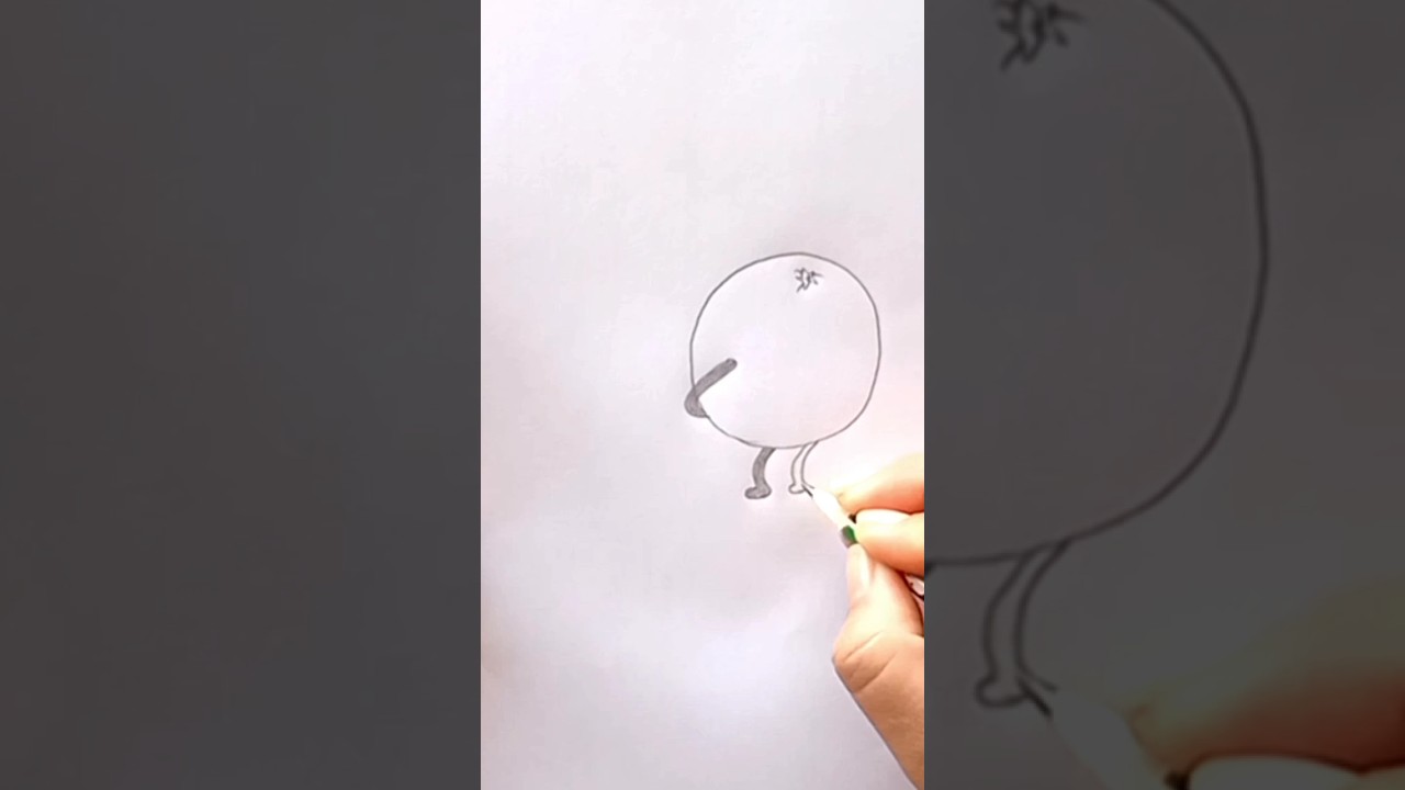 Cute Orange Juice funny drawing