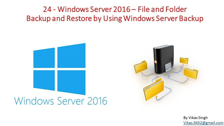 24 - Windows Server 2016 –  File Server (File and Folder) Backup & Restore by Windows Server Backup