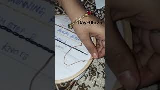 learn embroidery stitches day-05/25 #beginnersstitch #handbroidery #likesharesubscribe #yshorts