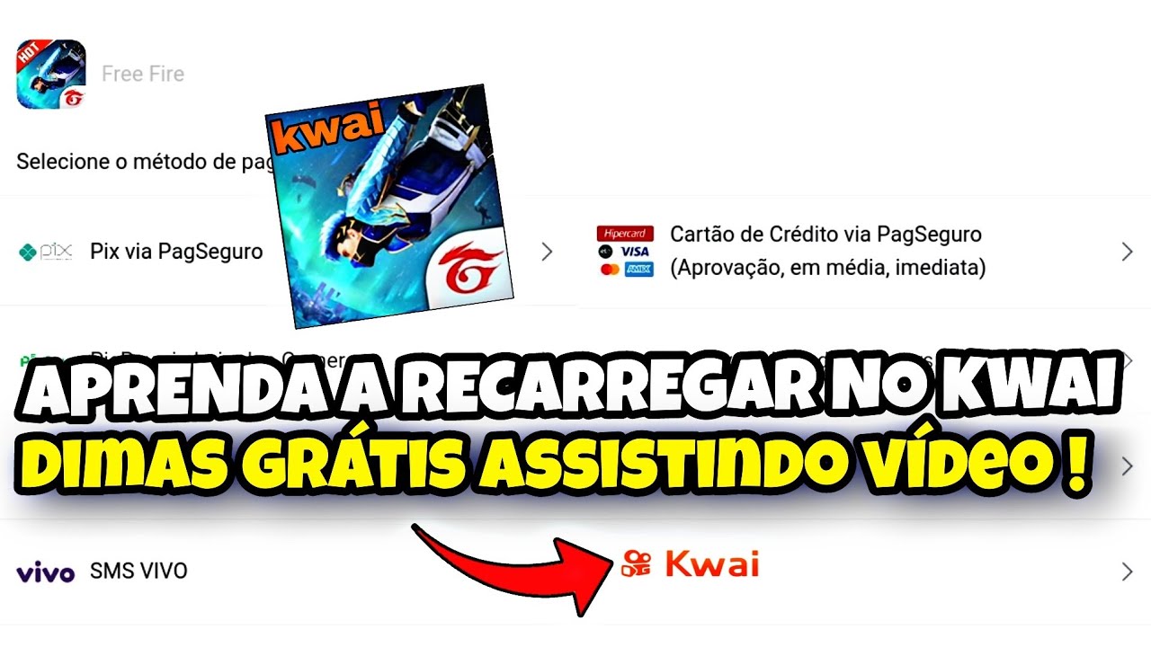 Que tal aprender recarregar diamante do Free Fire pelo Kwai - CenárioMT