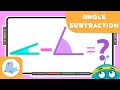 ANGLE Subtraction ➖ Sexagesimal System 📐 Math for Kids