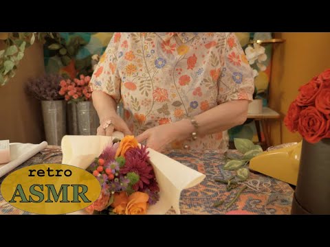 , 1970s Retro ASMR Florist Shop 💐 Rose Forever NY 🌹 Crinkly, Crunchy, Flowers, Paper (Soft Spoken)