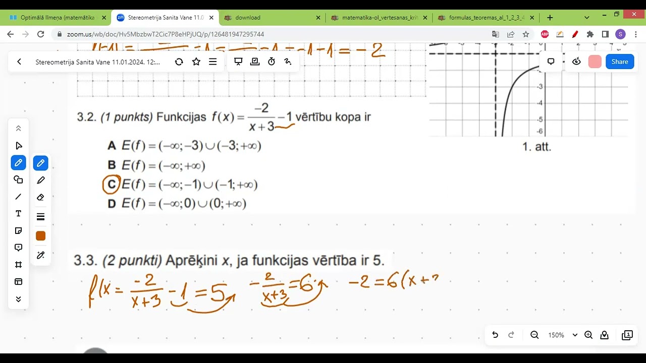 Valsts eksāmena Matemātikā 2023. 3. uzdevums. Algebra