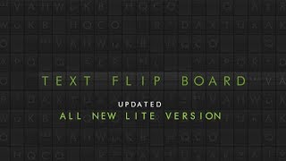 TEXT FLIP BOARD ► [ AFTER EFFECTS TEMPLATES ]