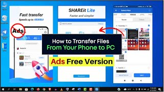 How To Use Shareit Lite App With No Ads - Transfer Files From Mobile To Laptop Or PC screenshot 2