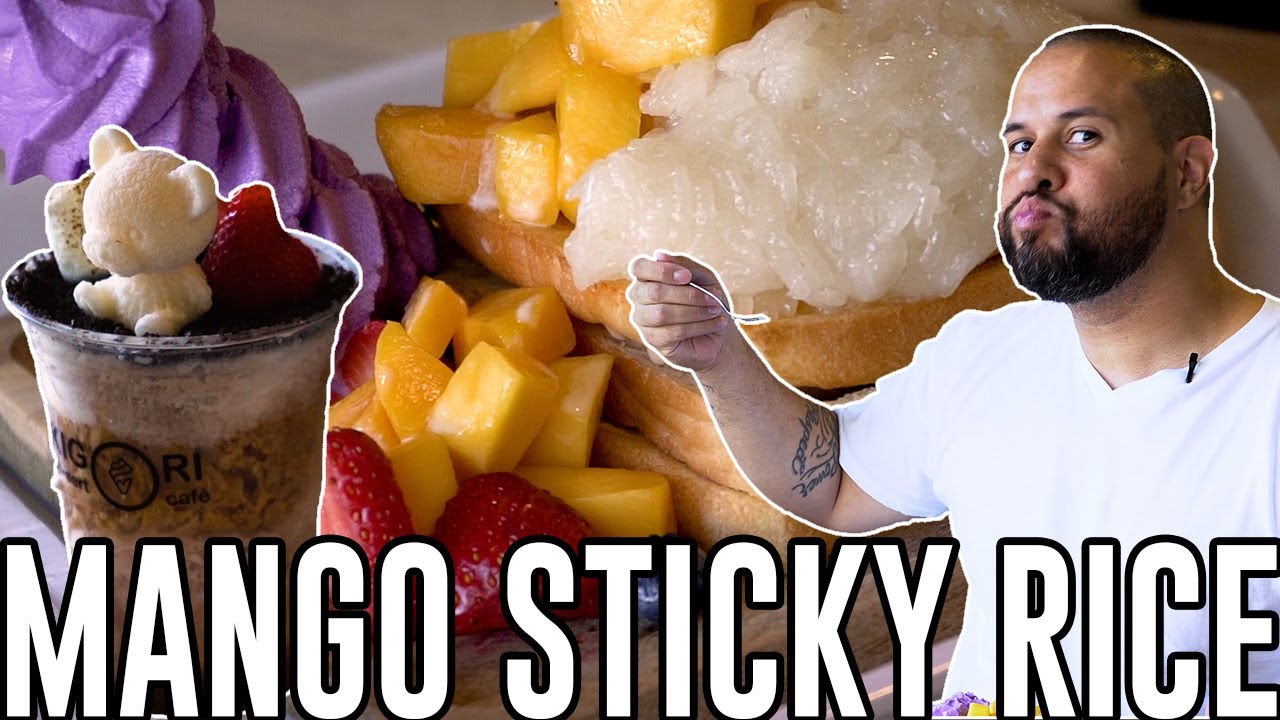 Best MANGO STICKY RICE on Earth?! KAKIGORI Dessert Cafe in