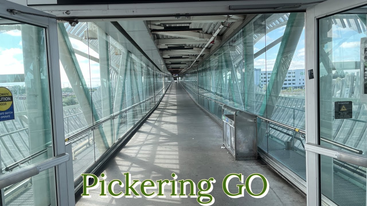 Walking Pickering GO Station and the Longest Enclosed Pedestrain Bridge on Earth 8/2/2022