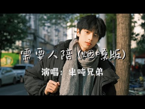 半吨兄弟 - 需要人陪 烟嗓版『一个我 需要梦想，需要方向， 需要眼泪，更需要 一个人来点亮天的黑』『动态歌词MV』