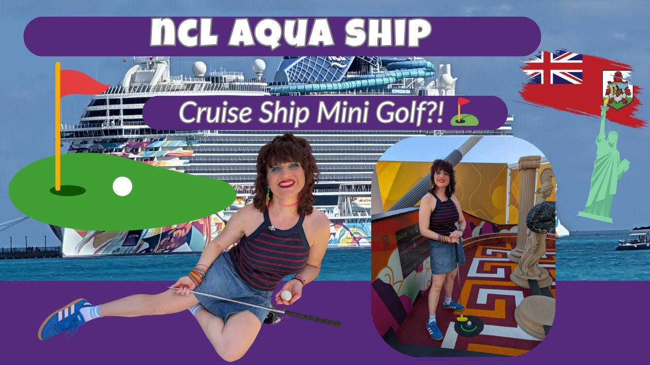 Family Fun on Norwegian Aqua  ⛳ Cruise Ship Mini Golf on NCL Aqua