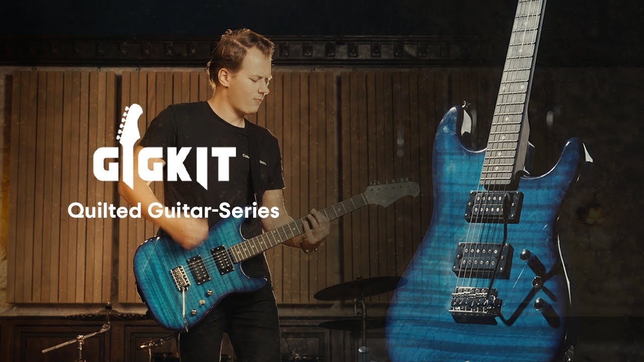 GigKit Electric Guitar Pack Quilted Style Black Dark Red Dark Blue YouTube