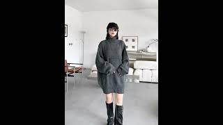 ニット トップス レディース ニット セーター 長袖 タートルネックハイネックオーバーサイズ 大きいサイズ ゆったり ビッグシルエット 大人カジュアル 秋冬春物 トップス ニット オーバーサイズ