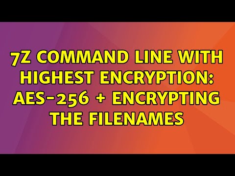Ubuntu: 7z command line with highest encryption: AES-256 + Encrypting the Filenames