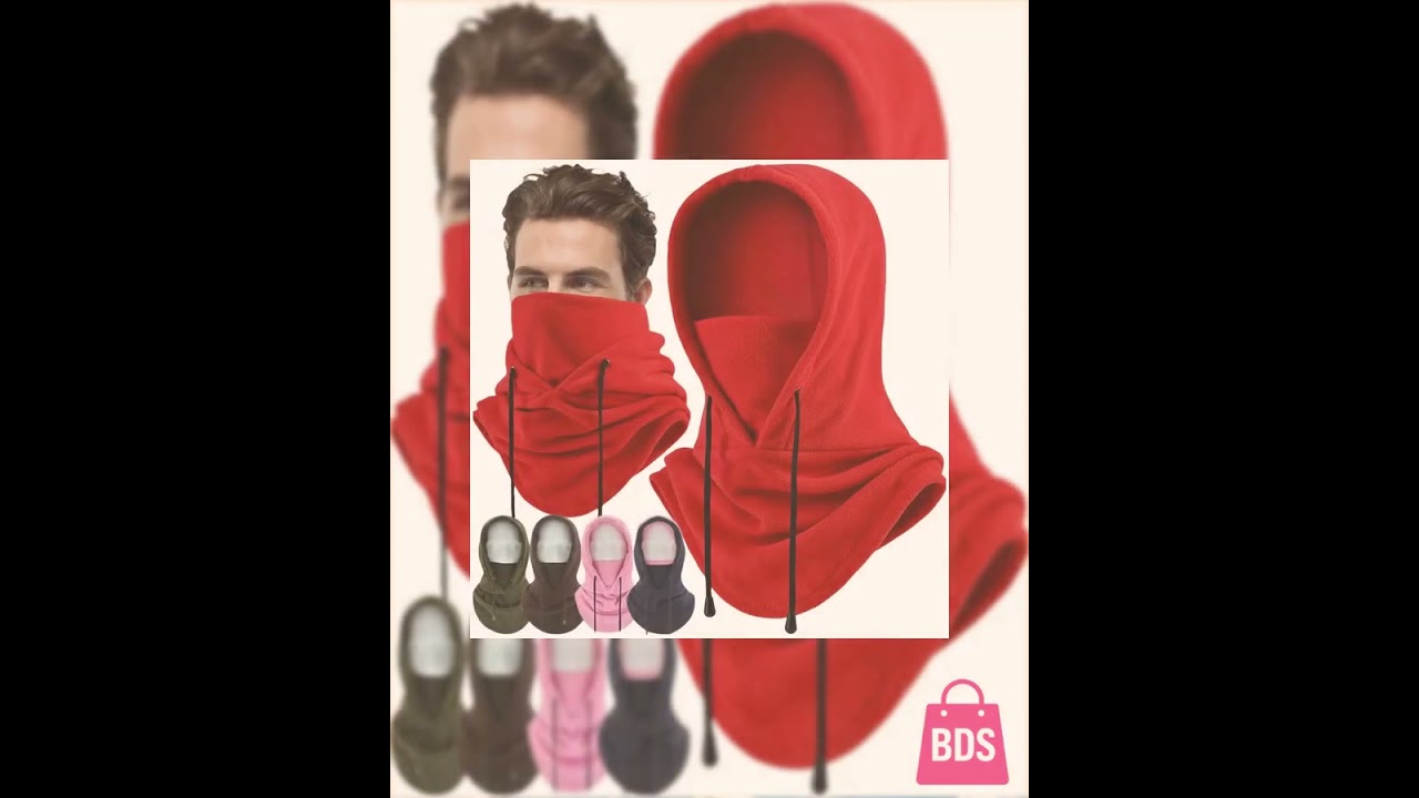 Winter Balaclava Hooded Scarf Face Mask- Warm Neck Gaiter with Hood for Outdoor Activities Cyclin...