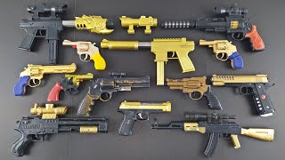 Gold Guns Collection !! AK-47 - Tec-9 - Revolver - Shotgun & Pistols - Toy Guns Shooting Test screenshot 3