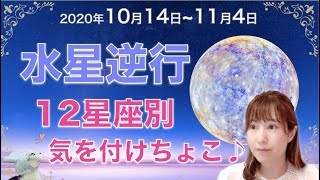 2020年10月14日〜11月4日【蠍座  水星 逆行 期間】本当の絆を手にする時〜蠍座＆天秤座〜華やかさと実力を養う♪